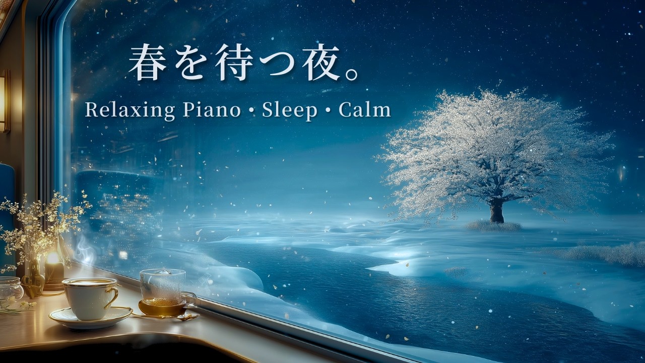 【静かなピアノBGM】春待つ、深い安らぎの夜｜Sleep • Relax