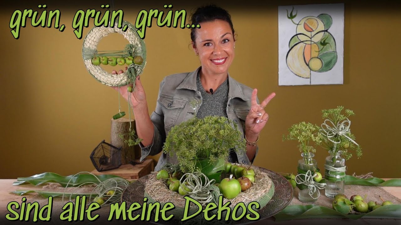 KNACKIG, FRISCHE DEKOIDEE mit GRÜNEN ÄPFELCHEN