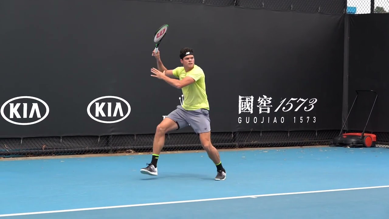 Tennis footwork - Milos Raonic.
