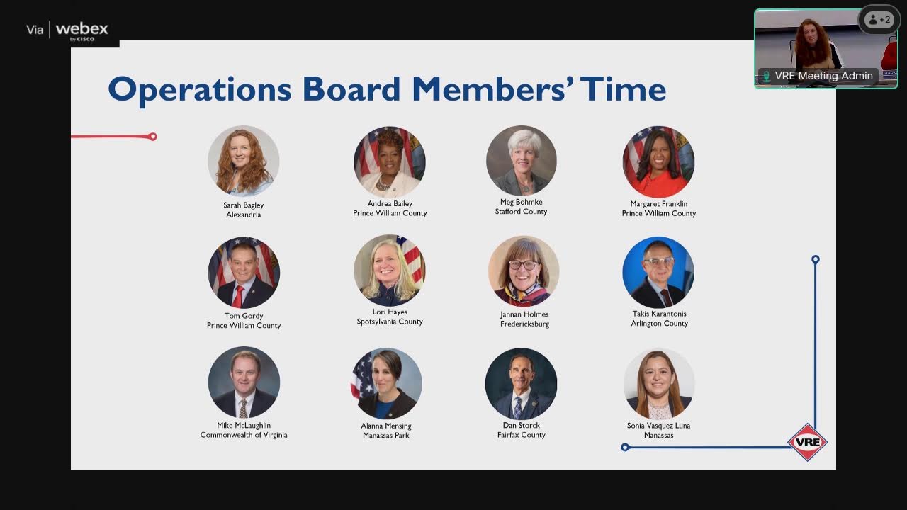 VRE Operations Board Meeting for December 2025