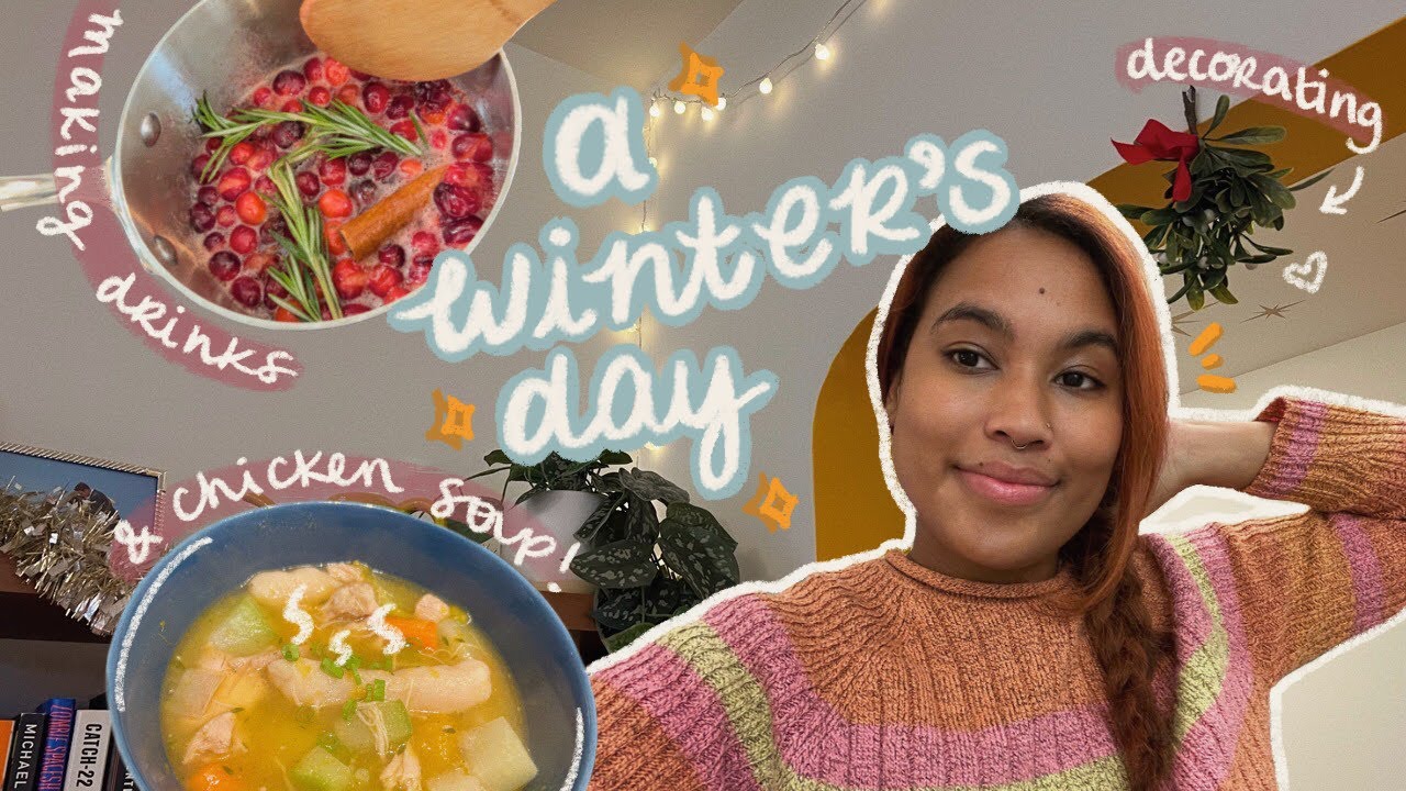 cozy winter vlog pt. 1 | holiday decorating, homemade soup + festive cocktails!
