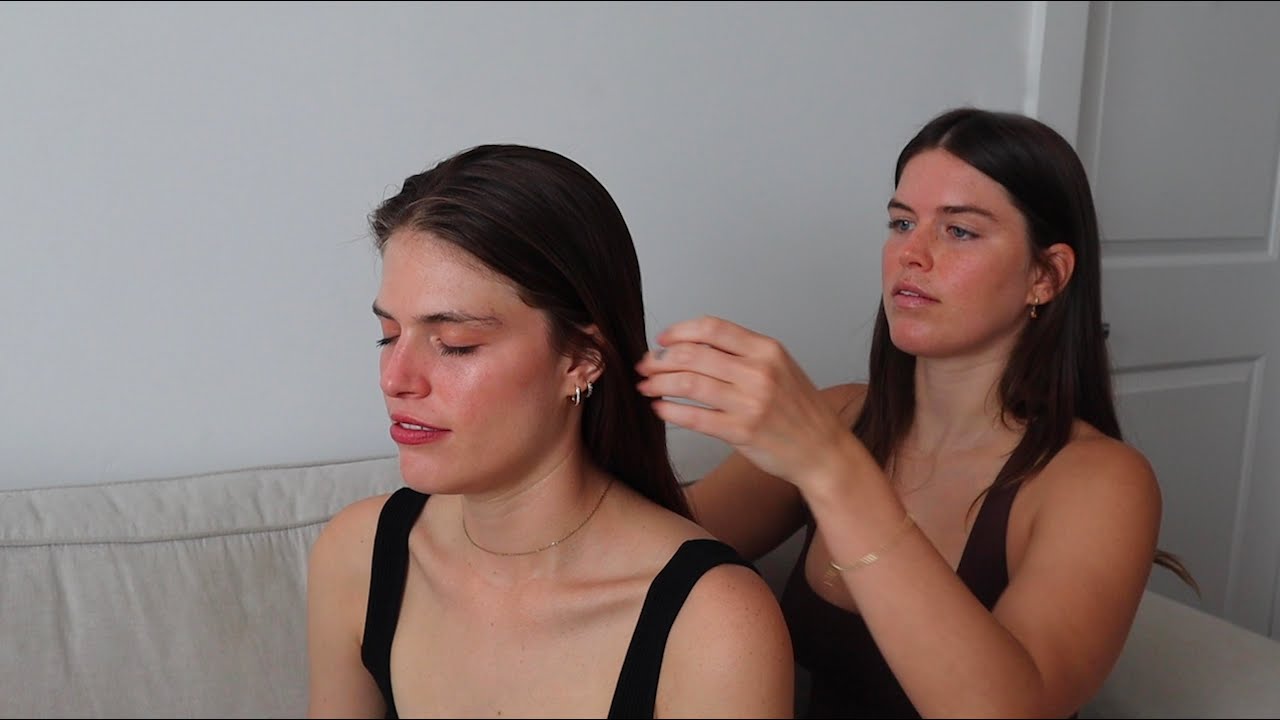 ASMR chatty hair play session with my sister @xokatieASMR