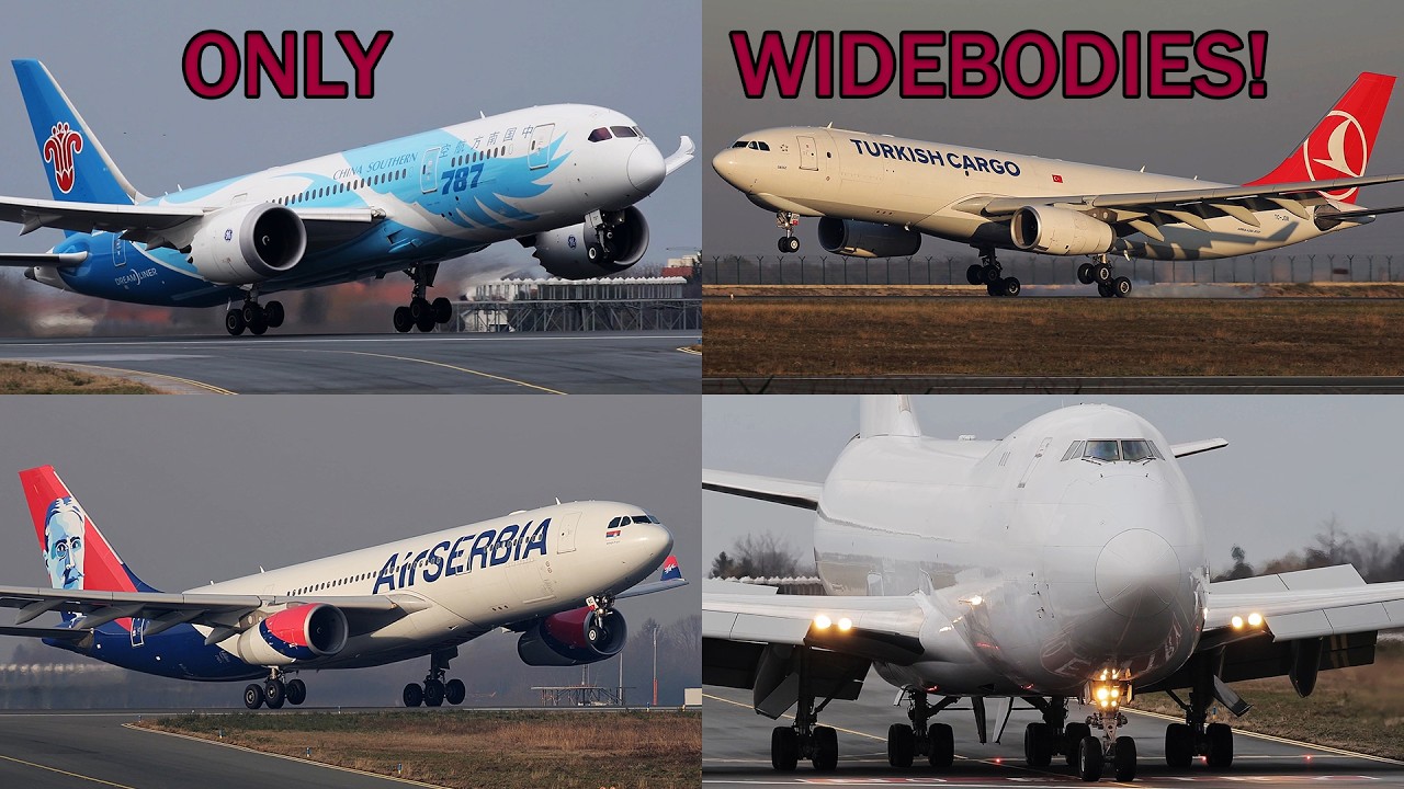 Just BIG & HEAVY, 37 landings and take offs! Planespotting at Belgrade Airport, best of 2025. (4K)