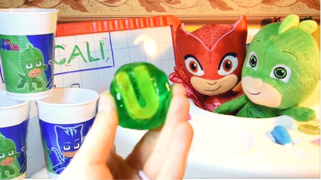 Il Gioco dello SLIME dei PJ MASKS SUPER PIGIAMINI [IMPARIAMO L'ALFABETO]