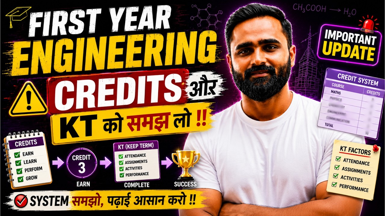 IMPORTANT UPDATE | FIRST YEAR ENGINEERING में Credits और KT को समझ लो ⚠️| @pradeepgiriacademy