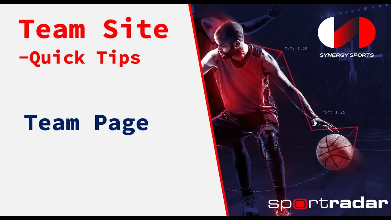 Team Page Quick Tips for the Synergy Team Site