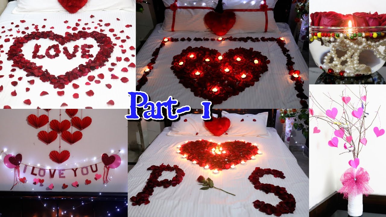 Romantic Room Decorations For Valentines day| 5 surprise bedroom decorating ideas| Room decor| part1