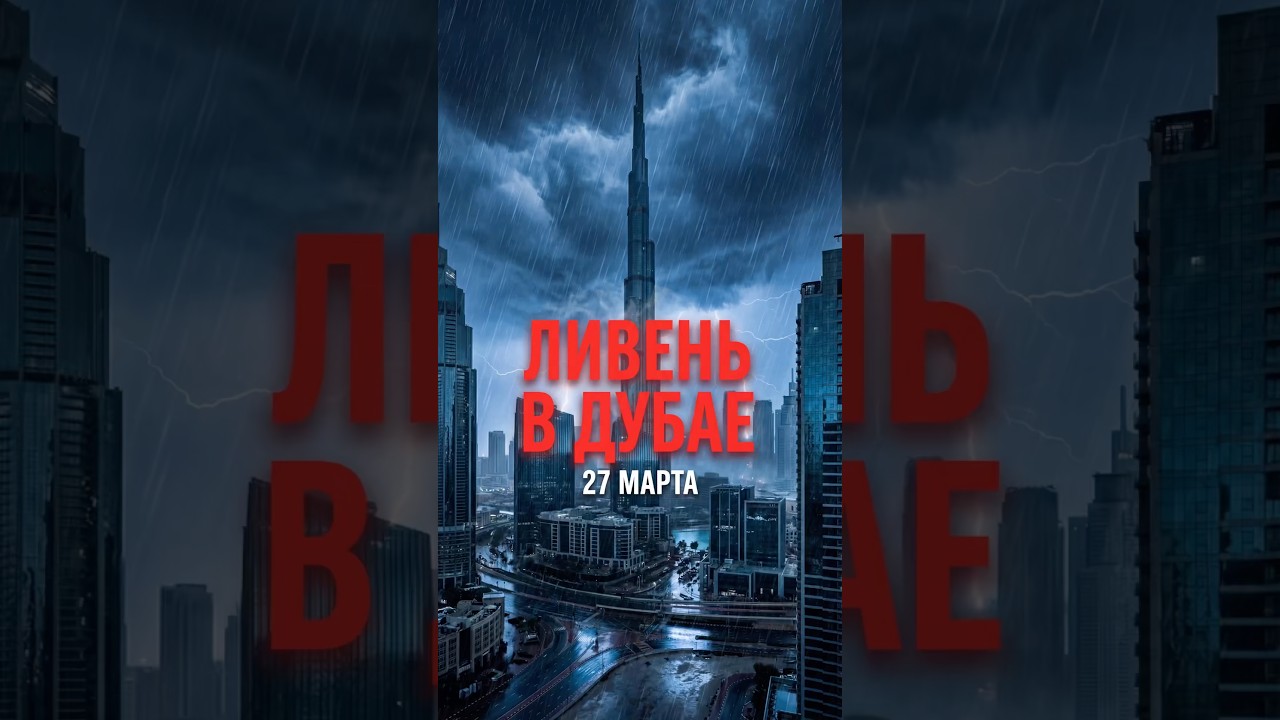 Ливень в Дубае 27.03.2026 | ОАЭ