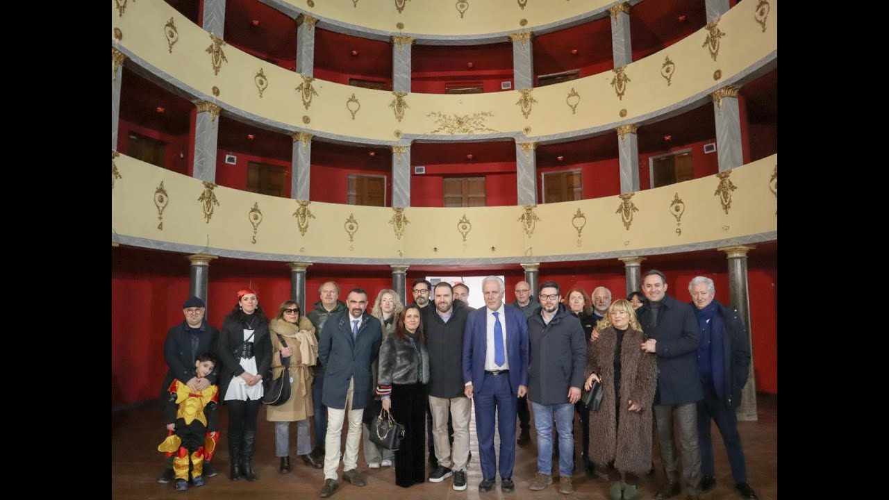Foiano, Giani in visita al cantiere del Teatro Garibaldi