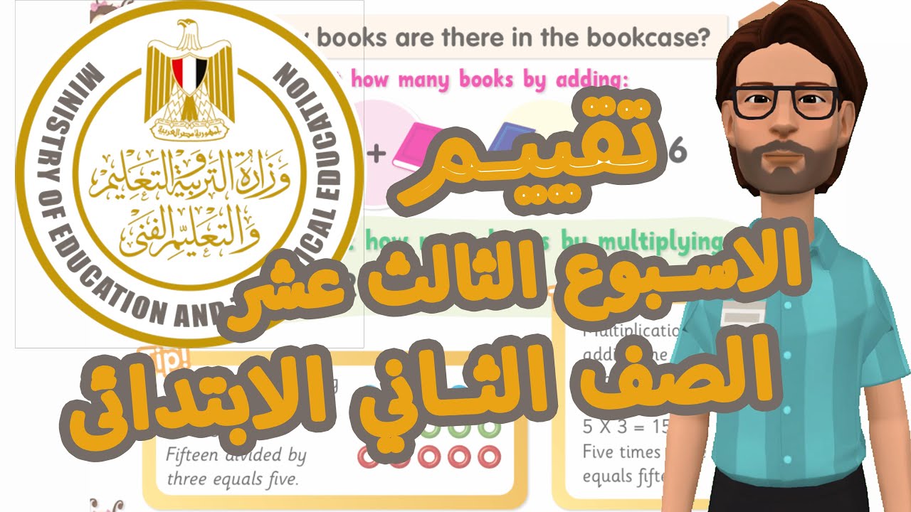 حل تقييمات الوزارة الاسبوع الثالث عشر الصف الثانى الابتدائي انجليزي ترم اول 2025