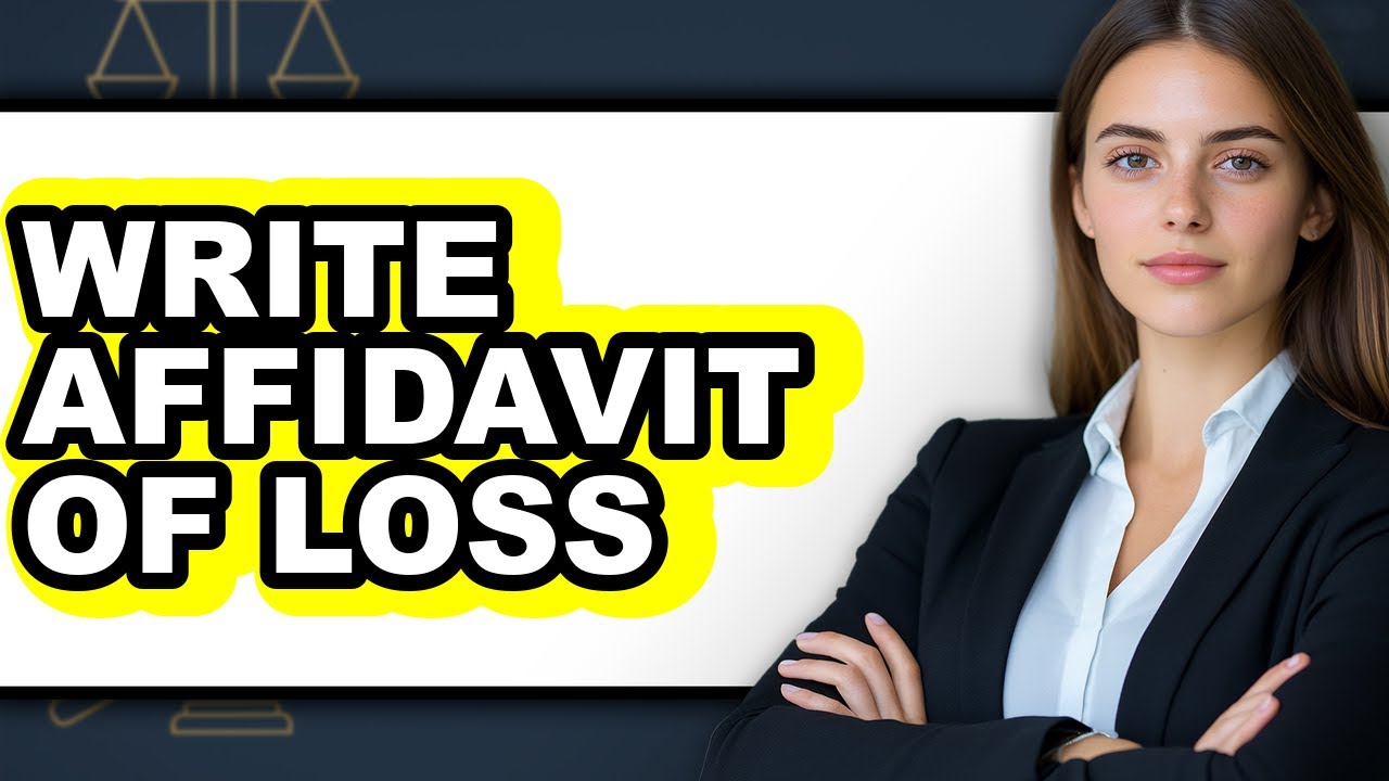 How to Write Affidavit of Loss