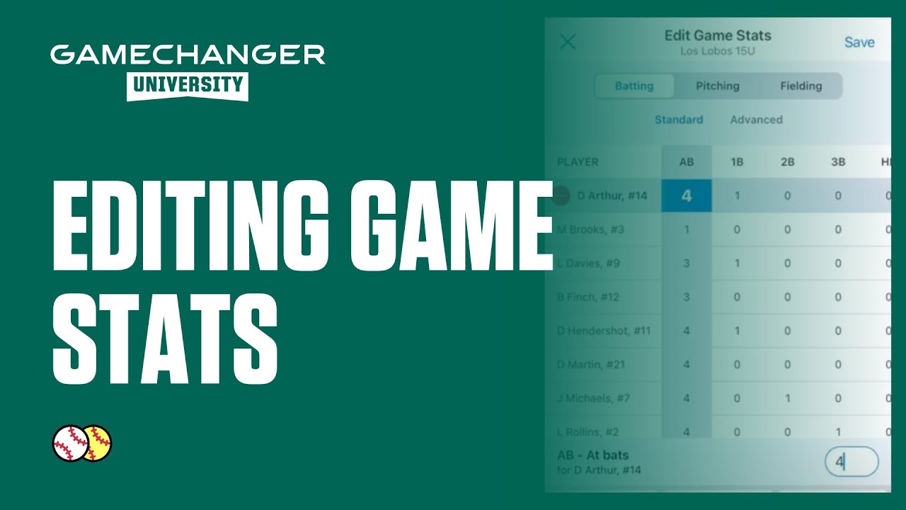 Edit Game Stats | GameChanger University