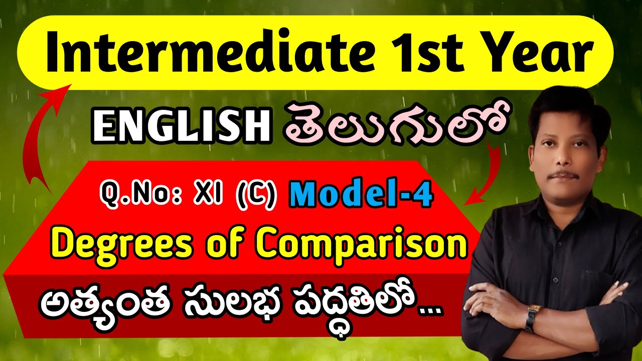 Intermediate First Year English || Degrees of Comparison (Model-04).
