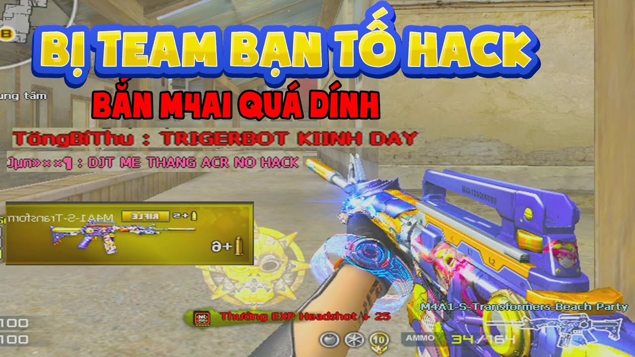 ► Bình luận Đột Kích - M4a1 Beach - Bị team bạn tố Hack - Trigger Bot vì bắn M4a1 quá dính