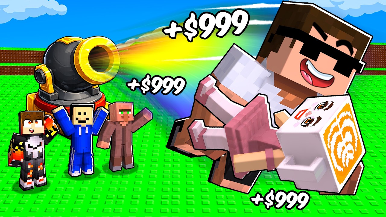 Launching from Canon to Collect Rare Brainrots in Roblox..