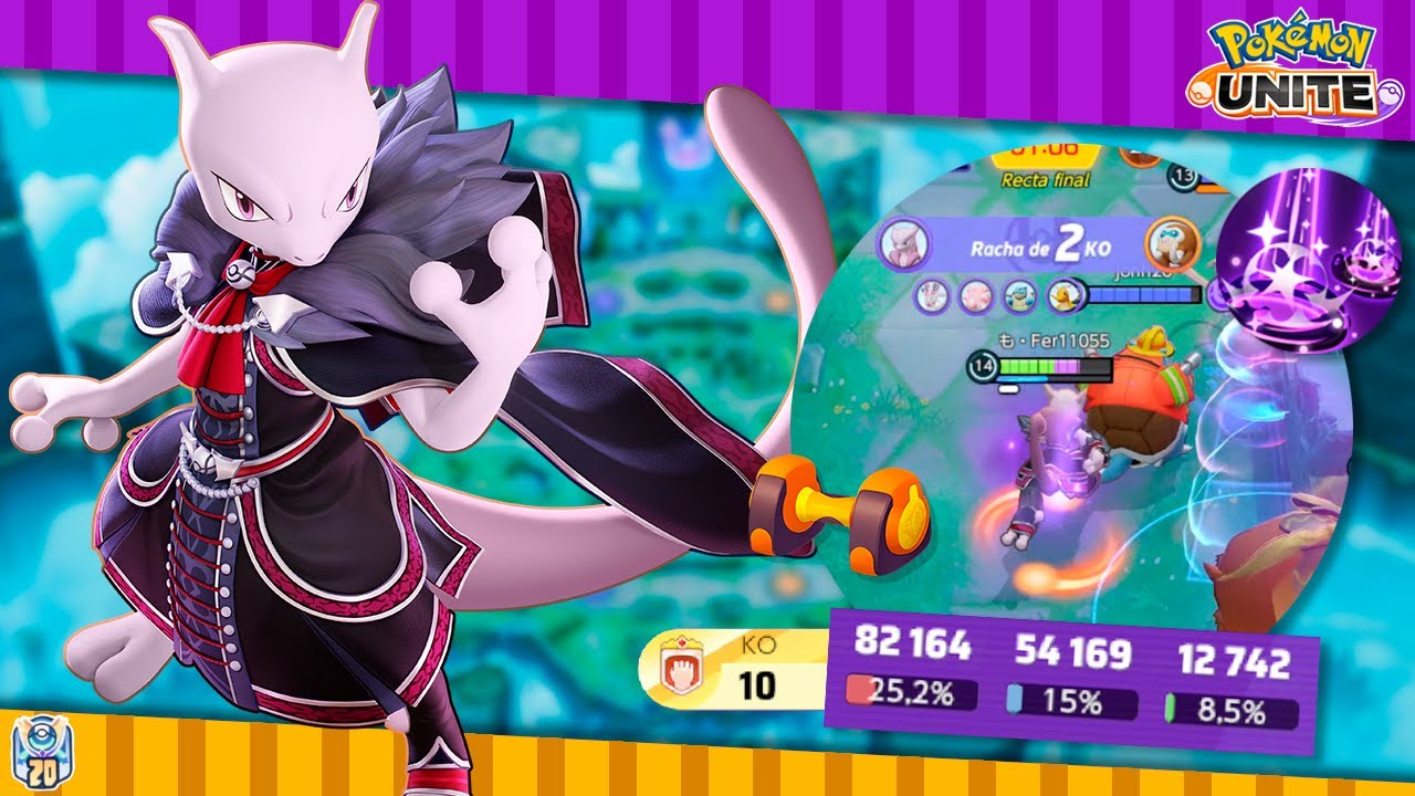 Pegando como padrastro con Mewtwo X | Pokémon Unite S20 |