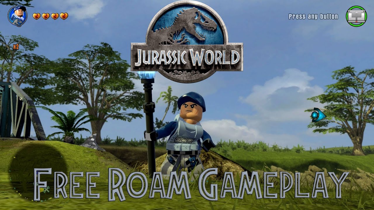 LEGO Dimensions  - ACU Trooper Free Roam Gameplay on LEGO Jurassic World