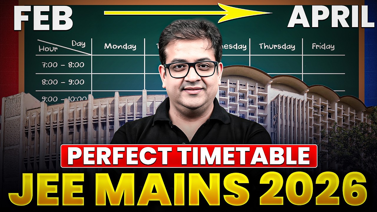 Follow This Timetable To Crack JEE Main 2026 | Complete Study Plan