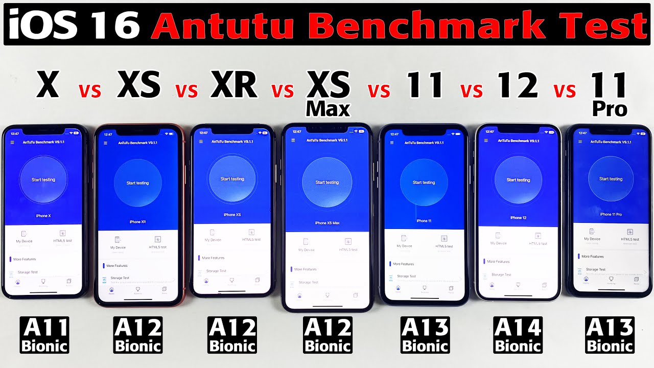 iOS 16 Antutu Benchmark Test ⚡️| iPhone X vs XS vs XR vs XS Max vs 11 vs 12 vs 11 Pro Benchmark Test