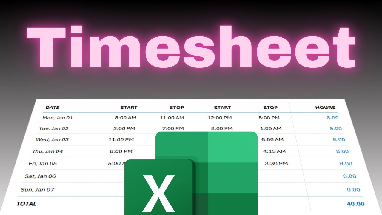 How to Make an Employee Timesheet in Excel