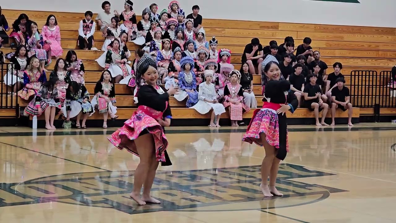 Mths hmong night,  Emma and Corina 