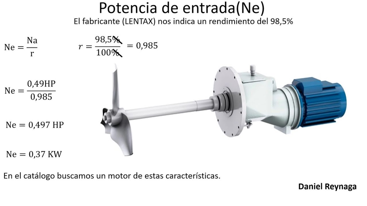 Agitador-Cálculo de potencia- Selección motorreductor.