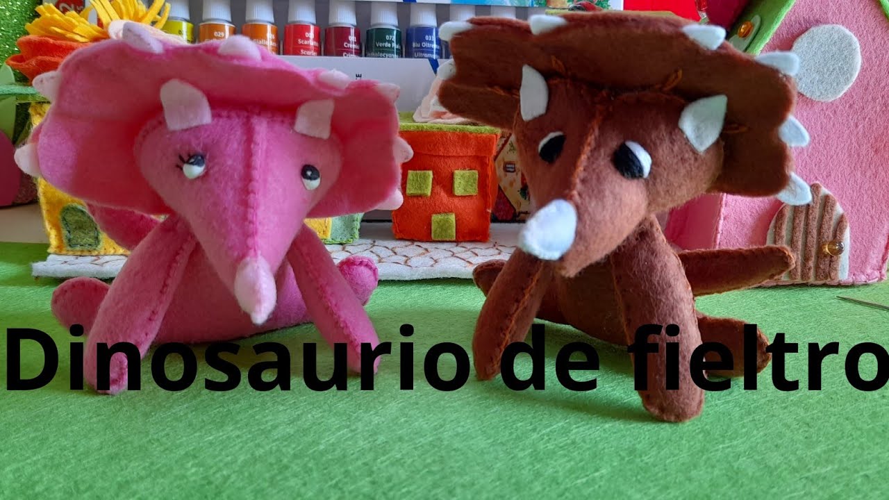 Cómo hacer un dinosaurio de fieltro.