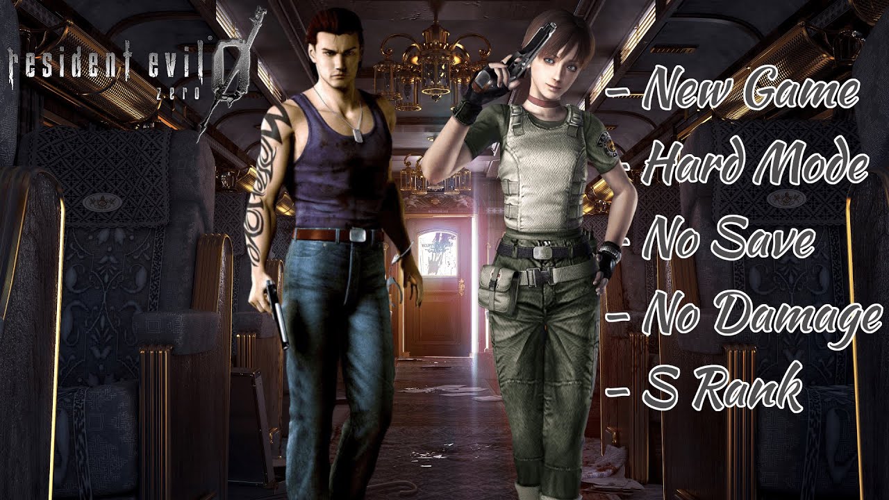 Resident Evil 0, New Game, Hard Mode, No Save, No Damage, S Rank