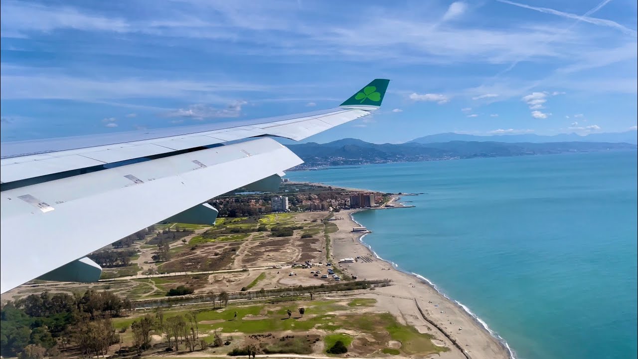 Aer Lingus A330 Sunny Landing into Málaga | 4K Resolution HDR