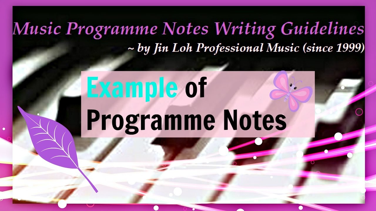 Example of Programme Notes