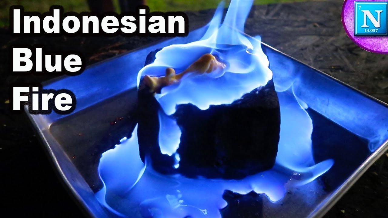 Indonesian Blue Fire: Volcanic Crater Of Ijen