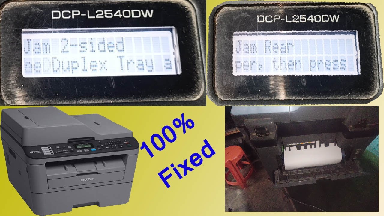 brother dcp-l2540dw duplex tray in paper jam error 