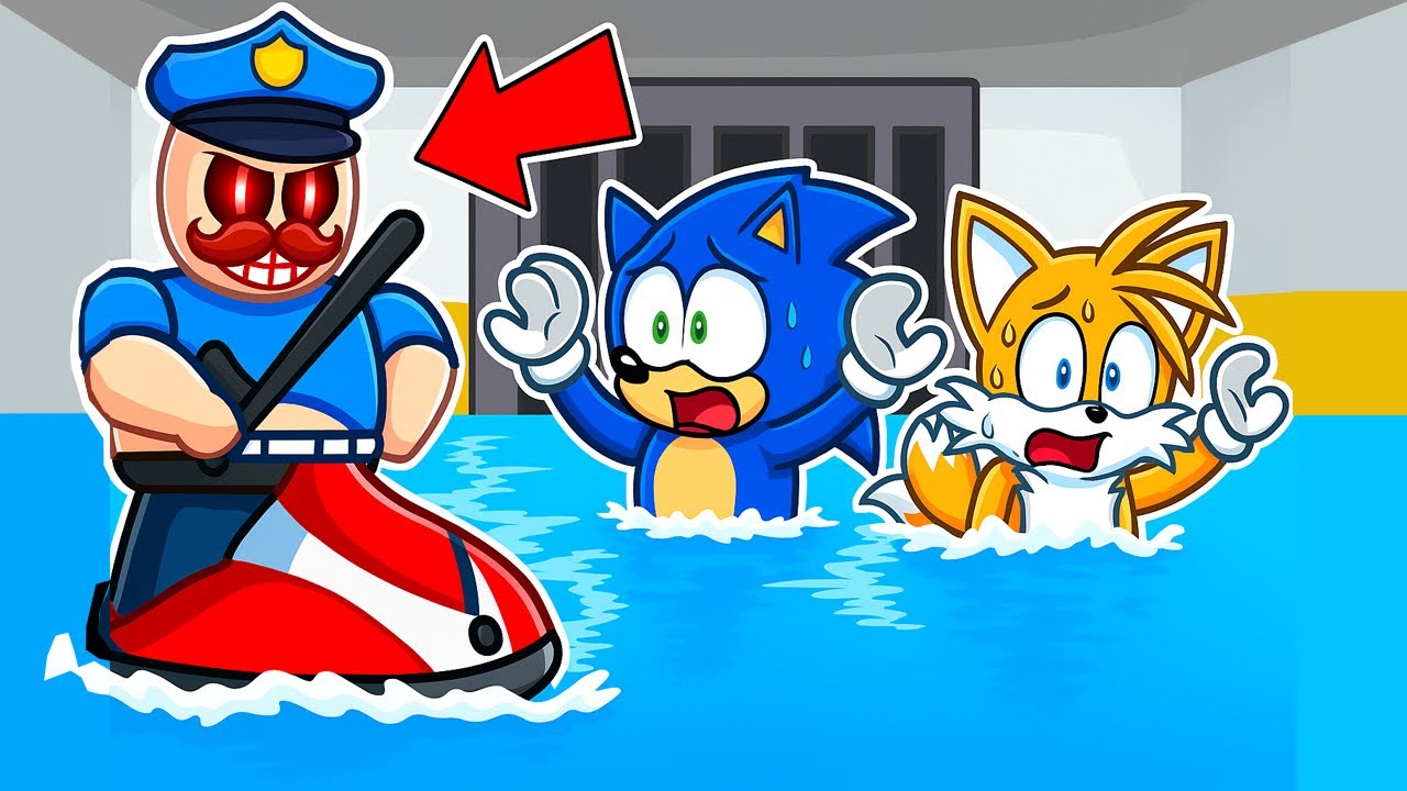 SONIC et TAILS sont ENFERMÉS dans une BARRY'S PRISON INONDÉE sur Roblox !