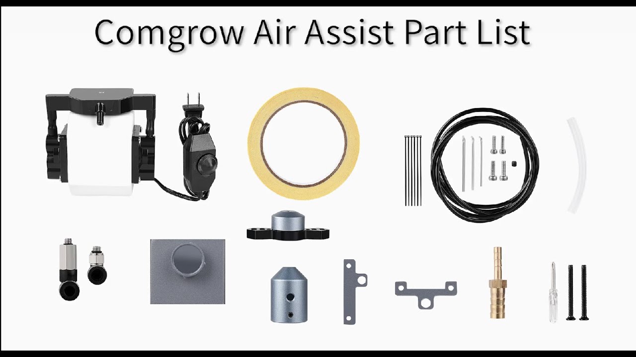 How to Install the Air Assist Pump Set for Comgrow Z1 laser and xxxxl Dx