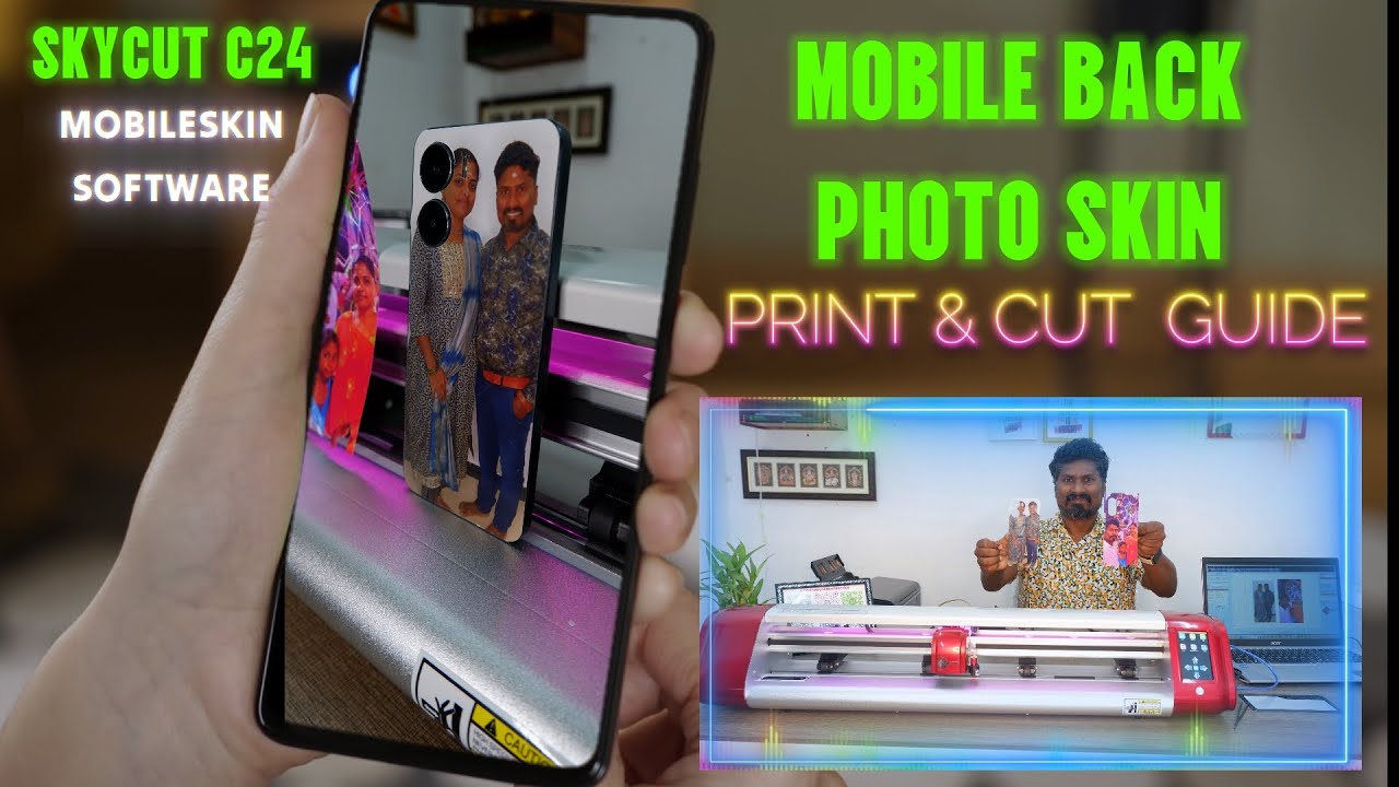 PRINT Your OWN Mobile Back Skin with Skycut C24 Machine!