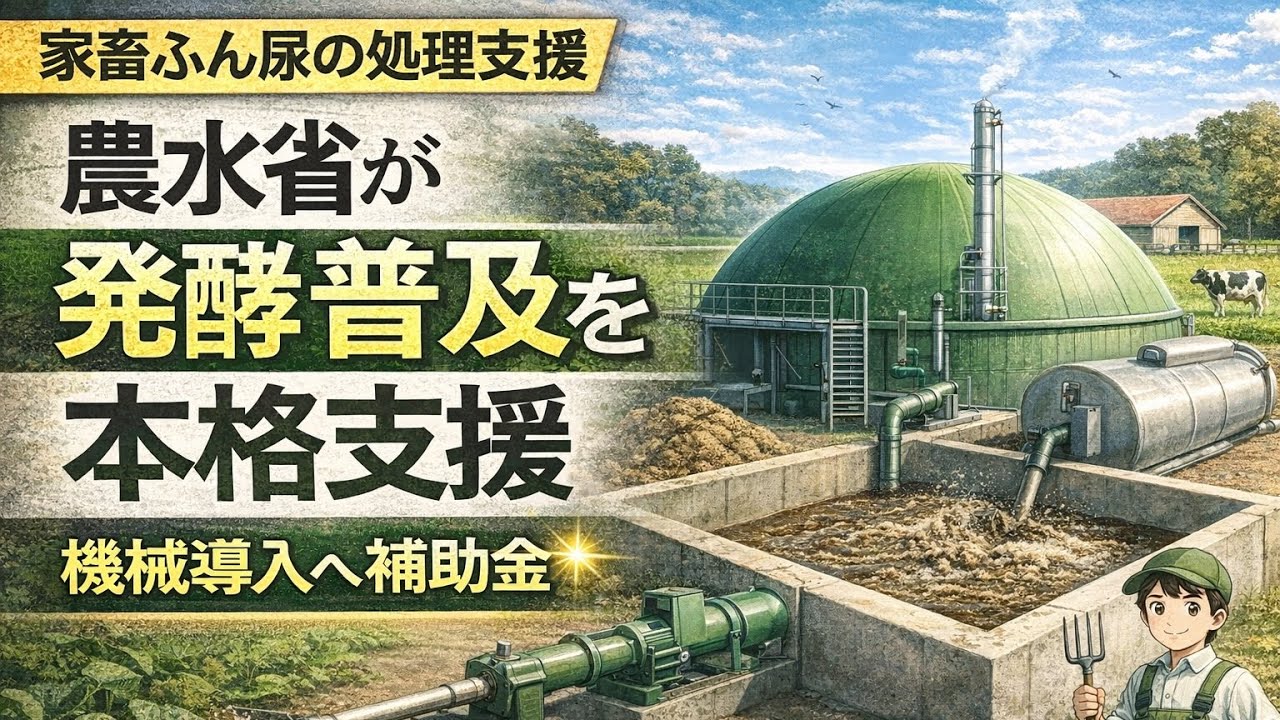 家畜排せつ物処理が変わる｜農水省が好気性発酵を本格支援