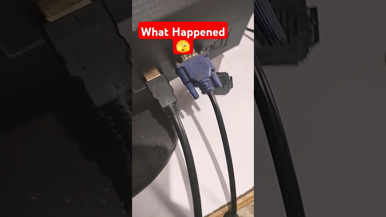 What Happened When Using Both 2 VGA + HDMI Cable Connecting in one CPU#macnitesh#virulshorts#2024