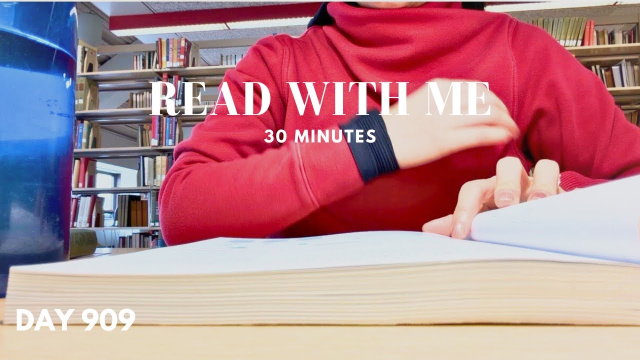 READ WITH ME | 30 Minutes in a Busy Library 📚 (Real Background Noise) | Day 909