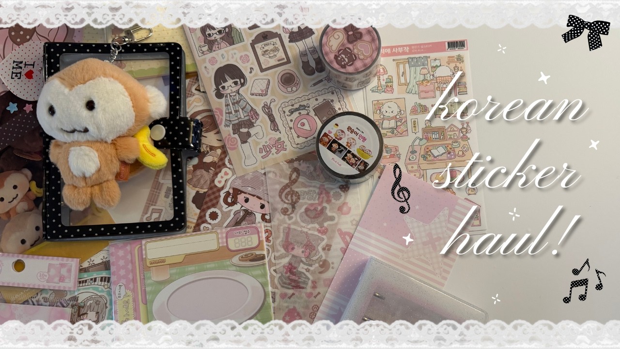 huge korean stationery haul! | stickers, kiss cut tapes, memos, and more