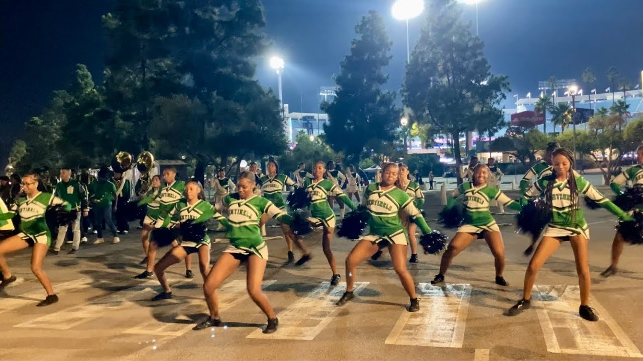Inglewood High School Cheerleaders Performing at LA Dodger Stadium
