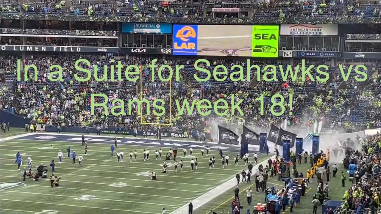 Watching the Seahawks vs Rams game from a suite in a must win for the Seahawks!