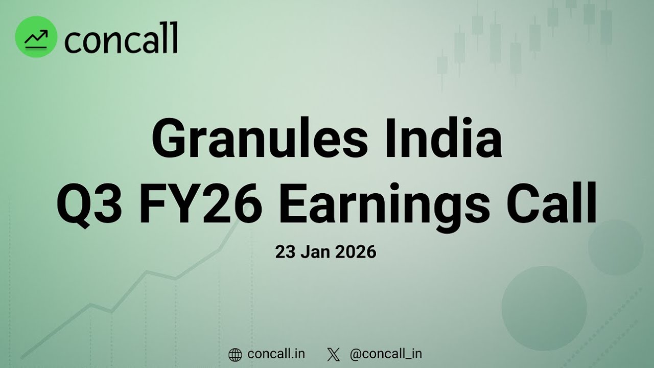 Granules India Q3 FY26 Earnings Conference Call | Concall.in