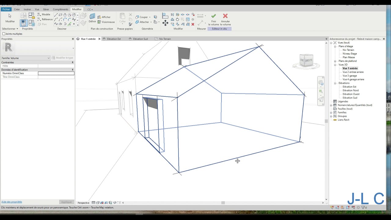 #Revit - Les volumes 01- création de volumes