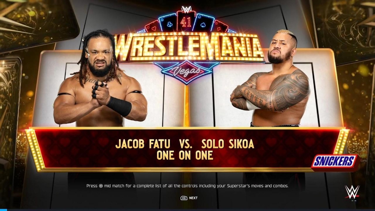 WWE 2K25 Jacob Fatu vs Solo Sikoa | Wrestlemania 41 Day 1