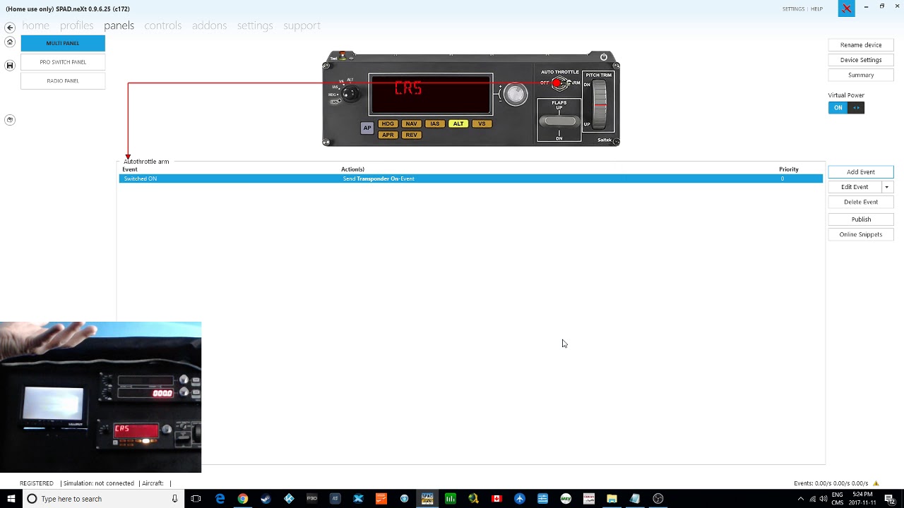 Saitek setup with Spadnext