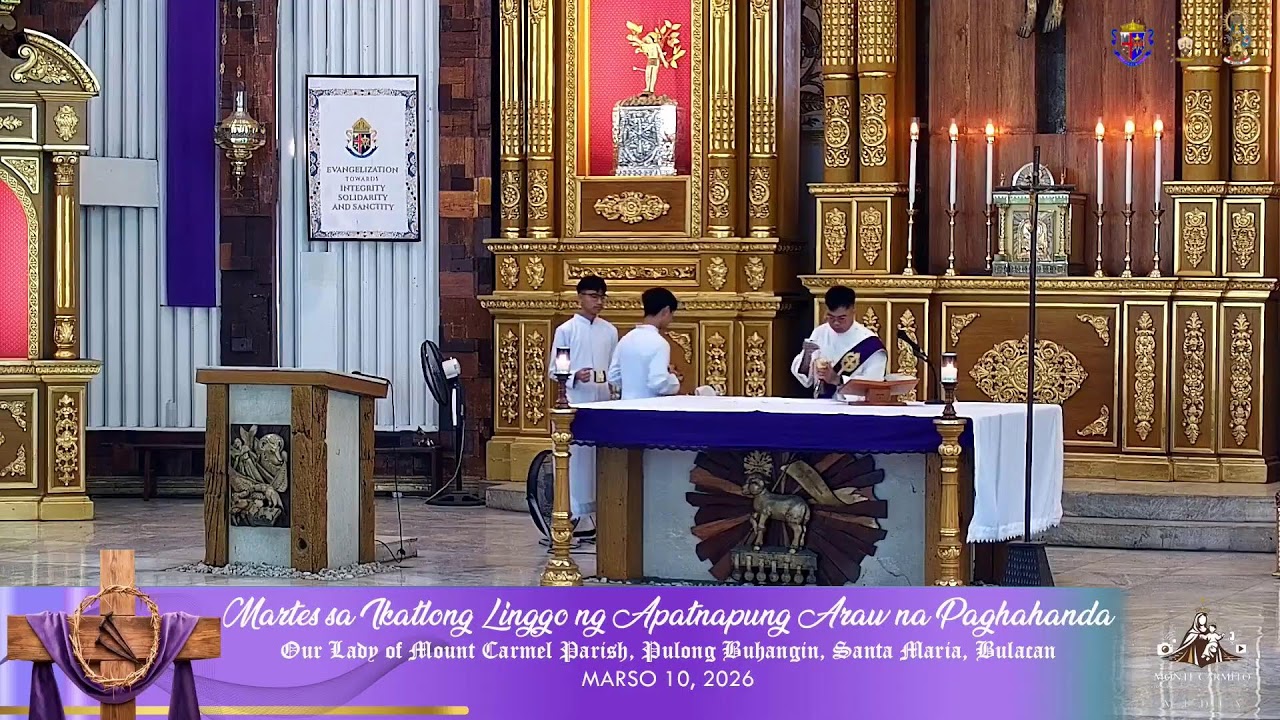 Marso 10, 2026 | Banal na Misa 6:30 AM | Martes sa Ikatlong Linggo ng Apatnapung Araw na Paghahanda