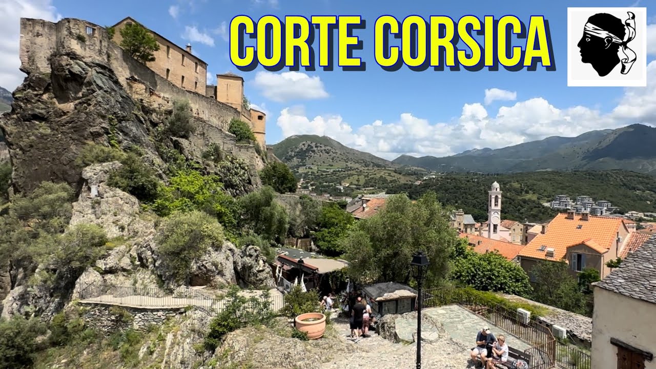 Corte Corsica : citadelle des montagnes, vue panoramique, ville & église #vlog  #corse #corsica