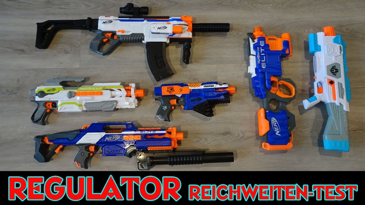 35 METER REICHWEITENTEST: REGULATOR Vs. MODULUS ECS-10 Vs. STRYFE Vs. HYPERFIRE Vs. RAPIDSTRIKE