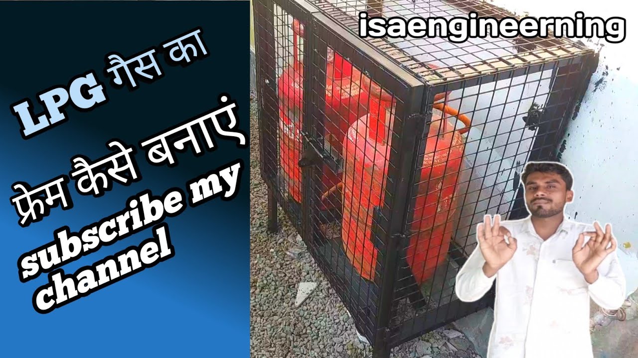 How to install gas cylinderoutside kitchen safely/gas cylinder stand #Isa_engineerning