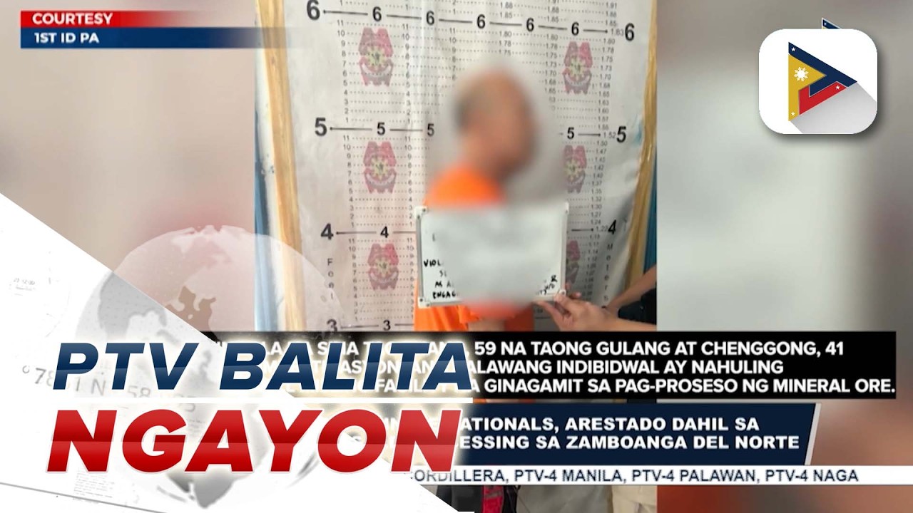2 Chinese nationals, arestado dahil sa unauthorized gold processing sa Zamboanga del Norte